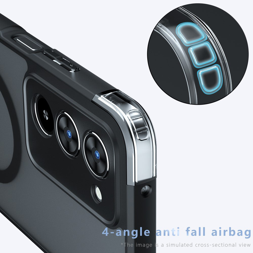 Husa MagSafe pentru Xiaomi Redmi 15 5G / 15 4G, Techsuit, PureFrost, Neagra Satinata