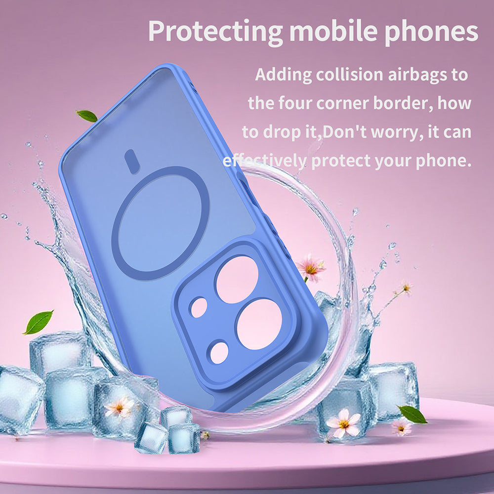 Husa MagSafe pentru Xiaomi Redmi 15C 5G / 15C 4G, Techsuit, HaloFrost II, Albastra