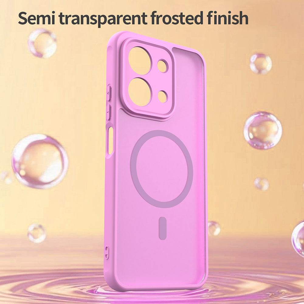 Husa MagSafe pentru Xiaomi Redmi 15C 5G / 15C 4G, Techsuit, HaloFrost II, Roz