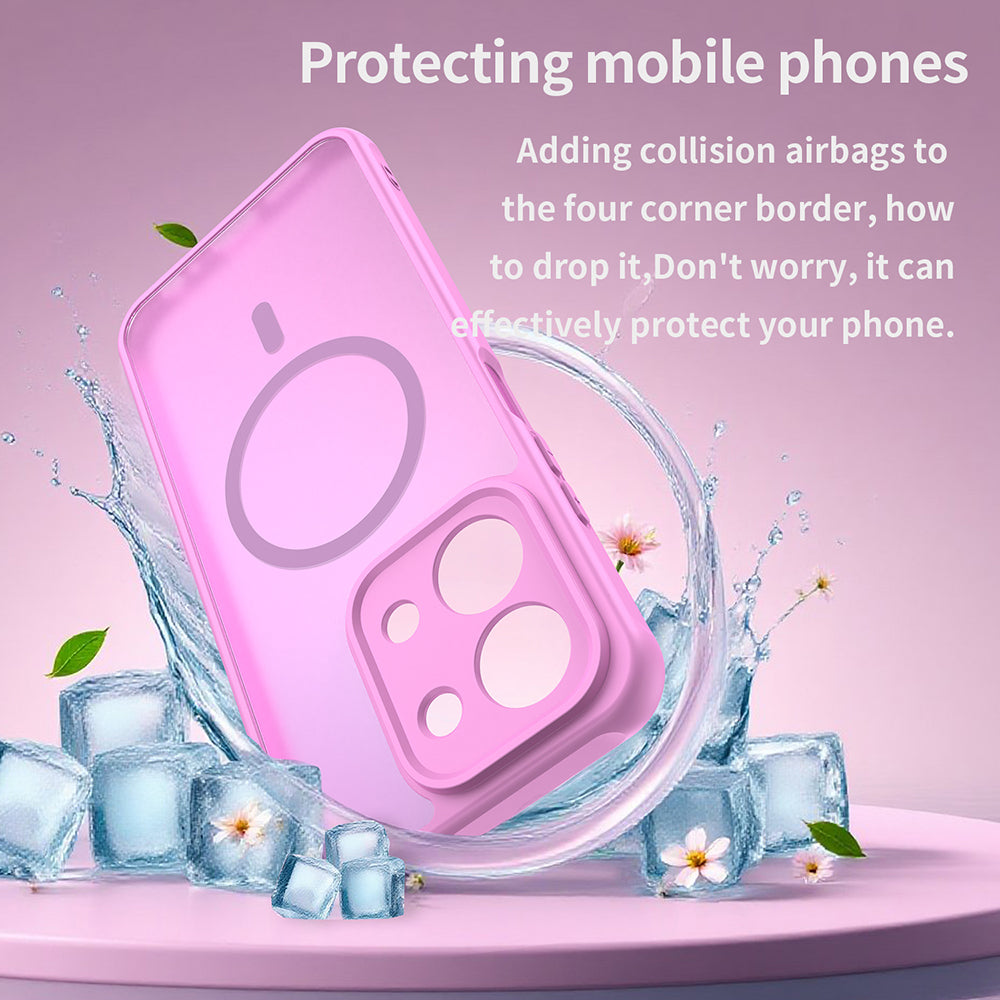 Husa MagSafe pentru Xiaomi Redmi 15C 5G / 15C 4G, Techsuit, HaloFrost II, Roz