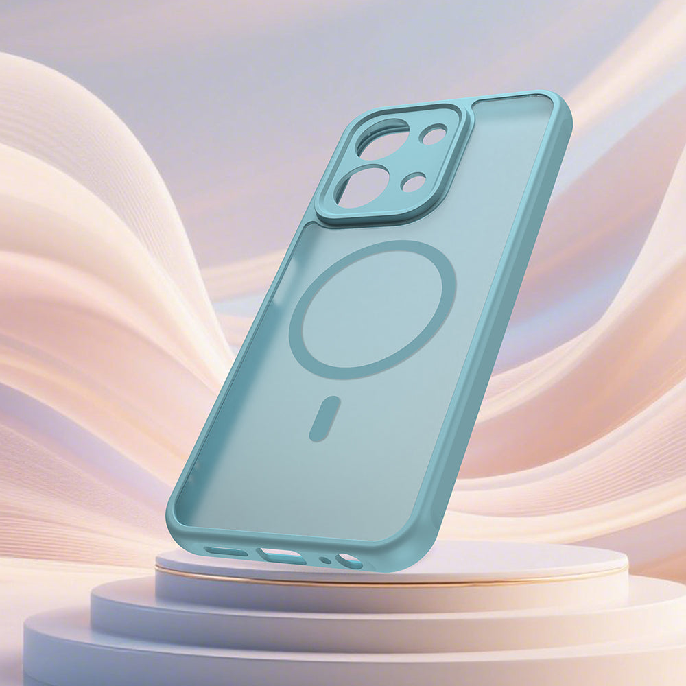 Husa MagSafe pentru Xiaomi Redmi 15C 5G / 15C 4G, Techsuit, HaloFrost II, Verde Deschis