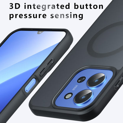 Husa MagSafe pentru Xiaomi Redmi 15C 5G / 15C 4G, Techsuit, PureFrost, Neagra Satinata