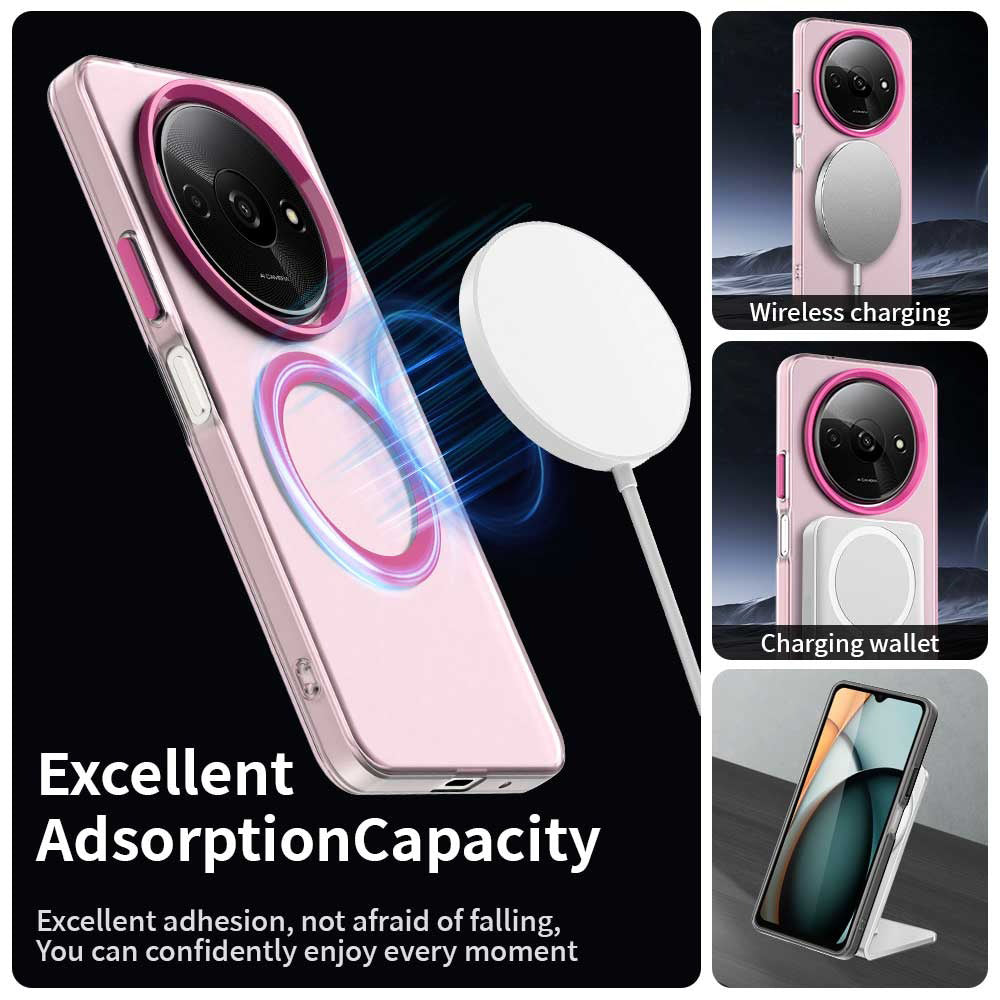 Husa MagSafe pentru Xiaomi Redmi A3x / A3, Techsuit, CandyCase, Roz