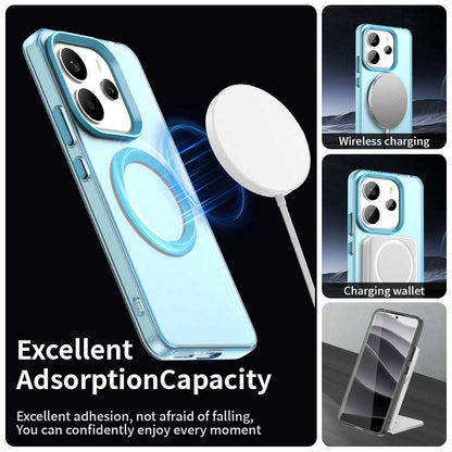 Husa MagSafe pentru Xiaomi Redmi Note 14 4G (Regional), Techsuit, CandyCase, Albastra