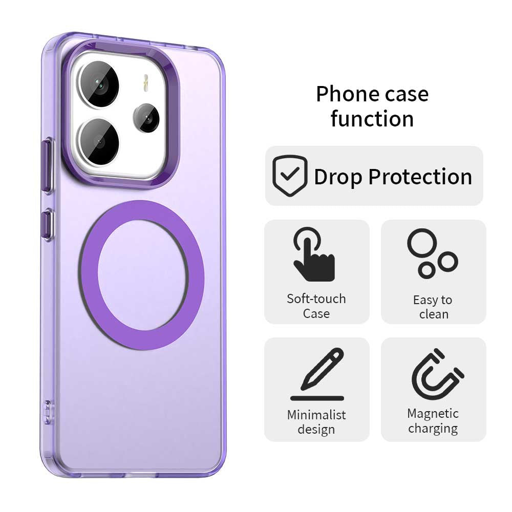 Husa MagSafe pentru Xiaomi Redmi Note 14 4G (Regional), Techsuit, CandyCase, Mov