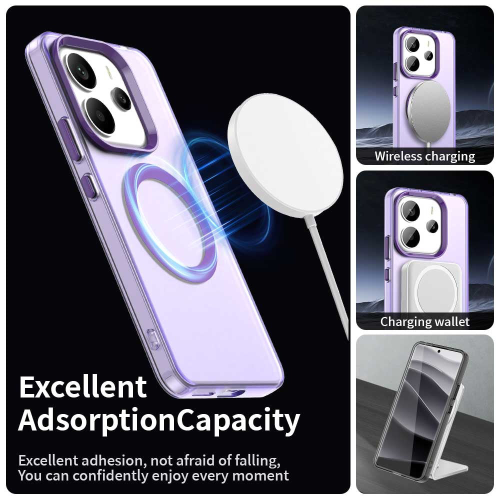 Husa MagSafe pentru Xiaomi Redmi Note 14 4G (Regional), Techsuit, CandyCase, Mov