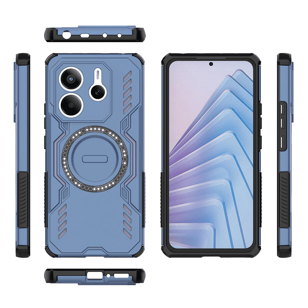 Husa MagSafe pentru Xiaomi Redmi Note 14 5G, Techsuit, ArmorMag, Albastra