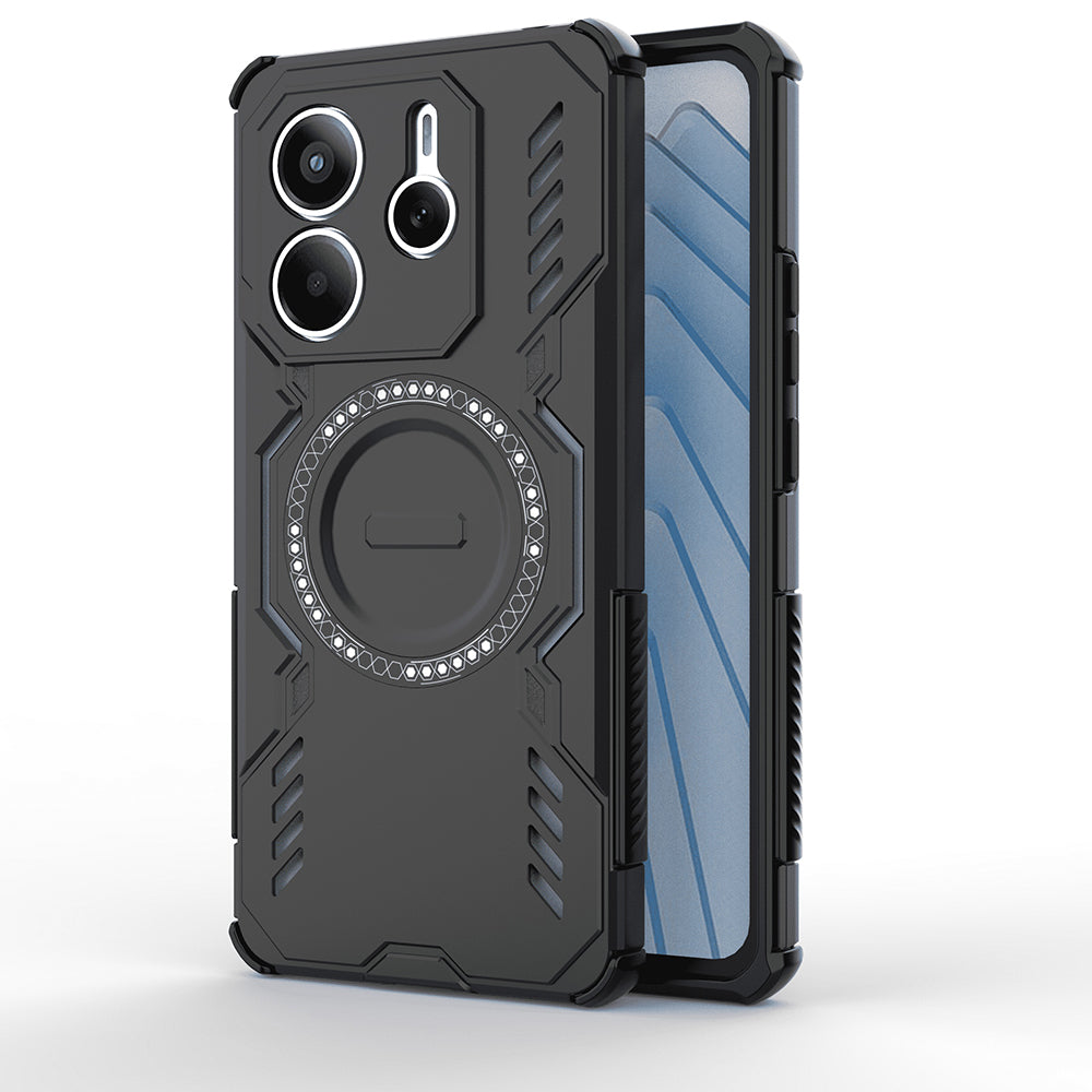 Husa MagSafe pentru Xiaomi Redmi Note 14 5G, Techsuit, ArmorMag, Neagra