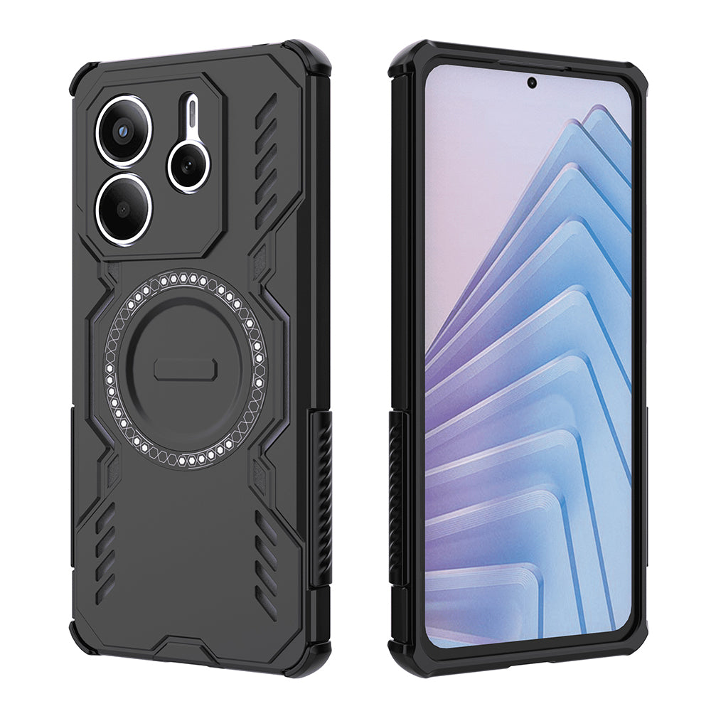 Husa MagSafe pentru Xiaomi Redmi Note 14 5G, Techsuit, ArmorMag, Neagra
