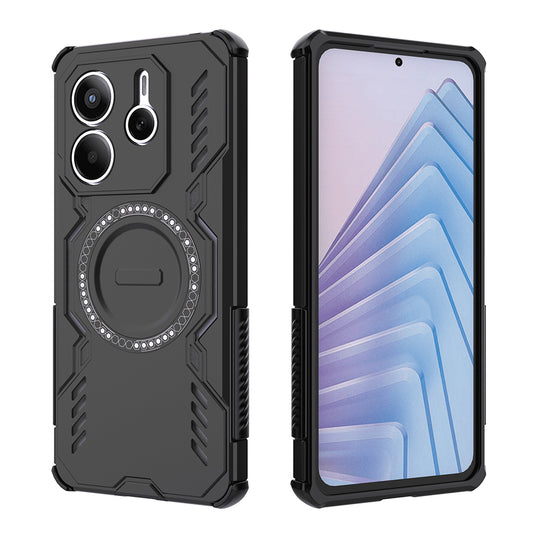 Husa MagSafe pentru Xiaomi Redmi Note 14 5G, Techsuit, ArmorMag, Neagra