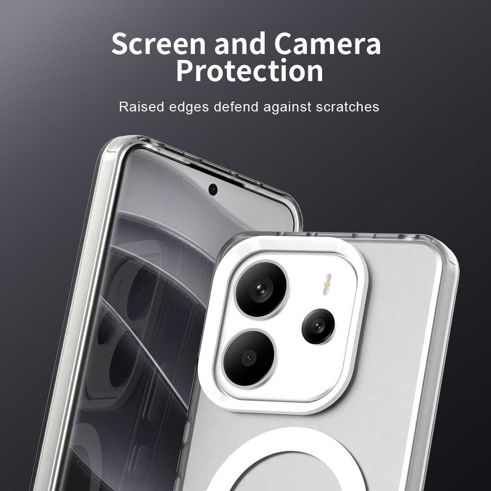 Husa MagSafe pentru Xiaomi Redmi Note 14 5G, Techsuit, CandyCase, Alba