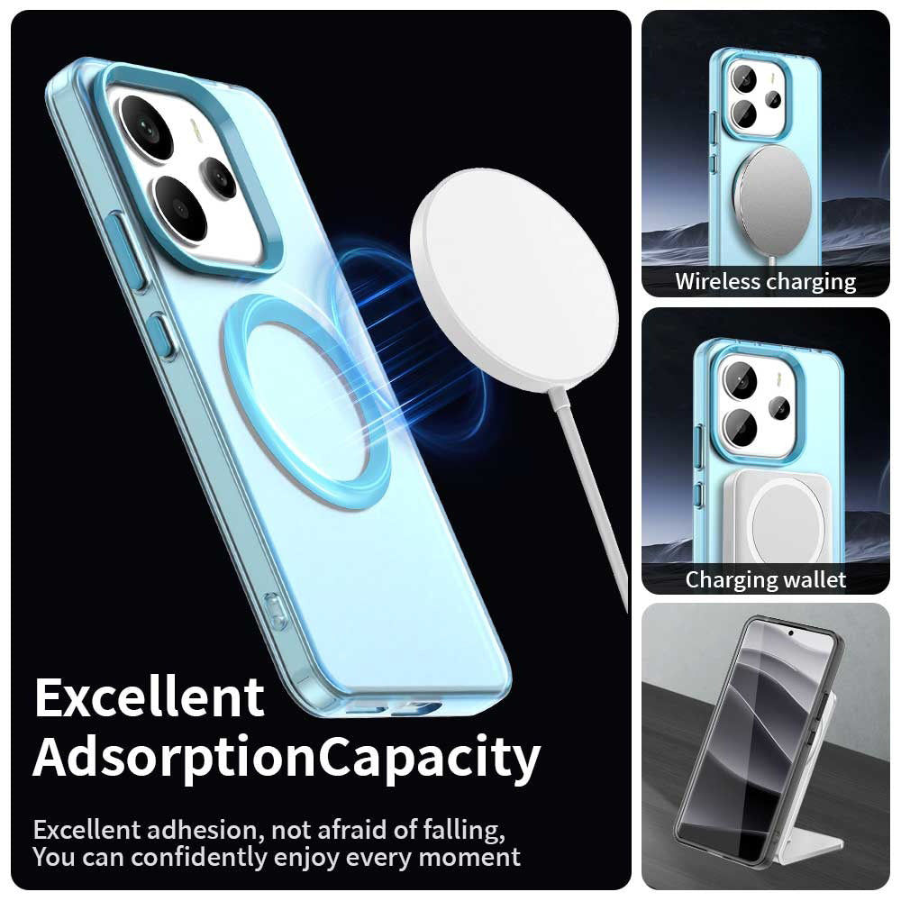 Husa MagSafe pentru Xiaomi Redmi Note 14 5G, Techsuit, CandyCase, Albastra