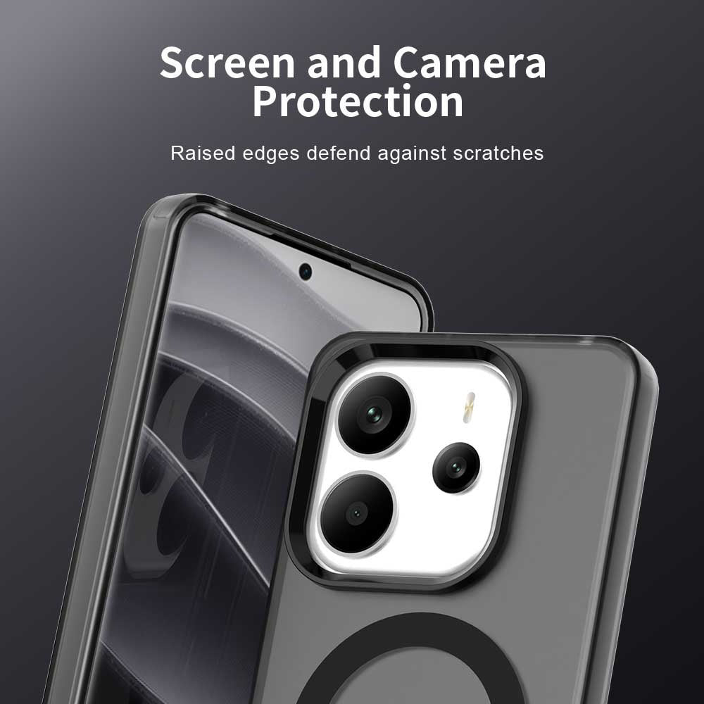 Husa MagSafe pentru Xiaomi Redmi Note 14 5G, Techsuit, CandyCase, Neagra