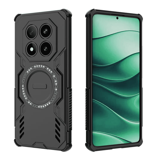 Husa MagSafe pentru Xiaomi Redmi Note 14 Pro 4G, Techsuit, ArmorMag, Neagra