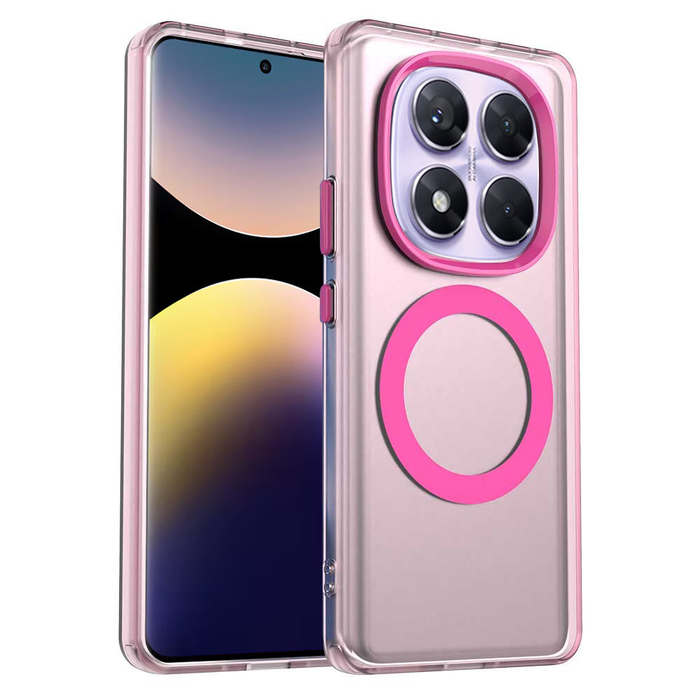 Husa MagSafe pentru Xiaomi Redmi Note 14 Pro 4G, Techsuit, CandyCase, Roz