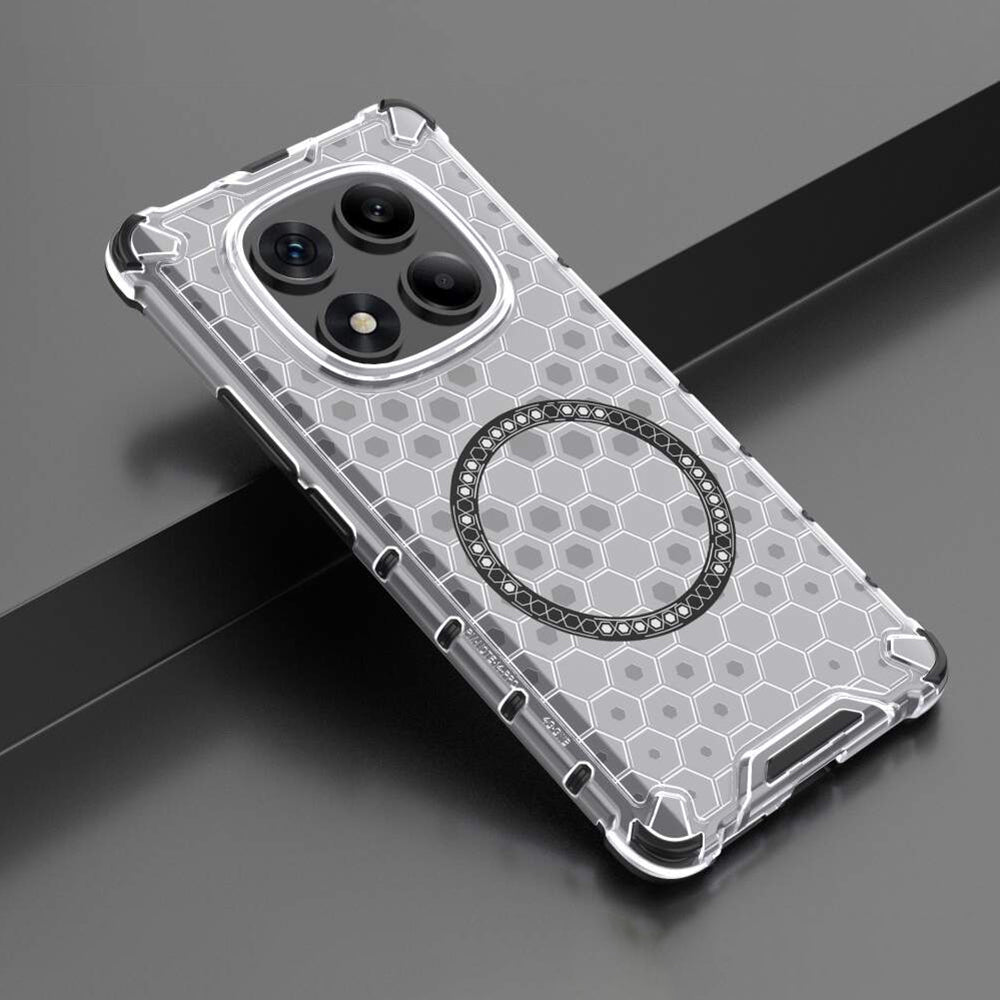 Husa MagSafe pentru Xiaomi Redmi Note 14 Pro 4G, Techsuit, HoneyComb Shield, Alba