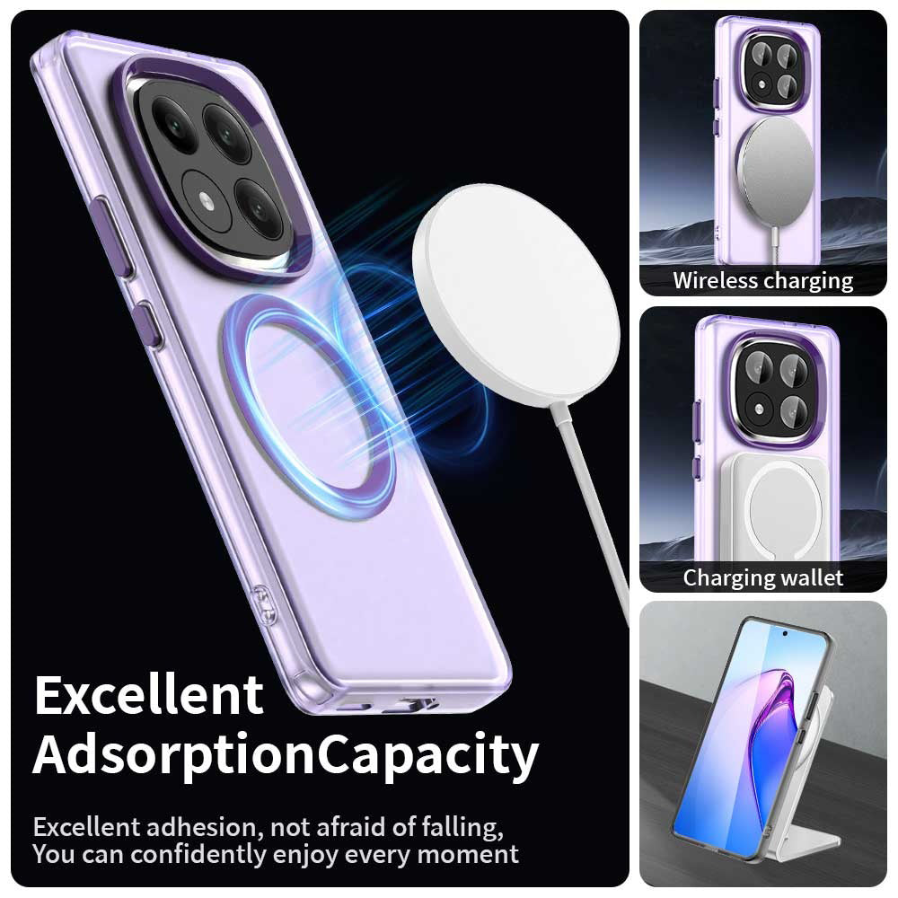 Husa MagSafe pentru Xiaomi Redmi Note 14 Pro+ 5G, Techsuit, CandyCase, Mov