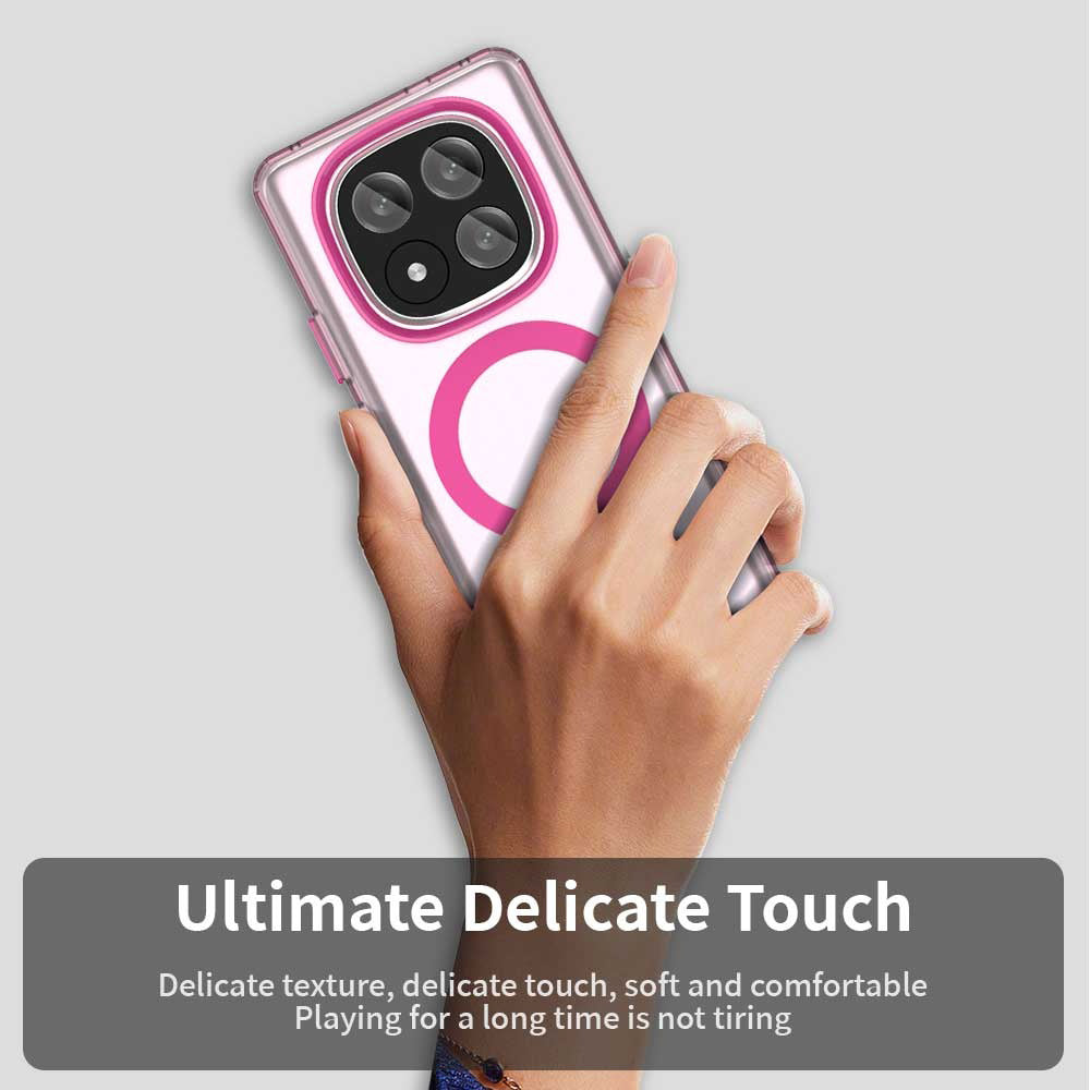 Husa MagSafe pentru Xiaomi Redmi Note 14 Pro+ 5G, Techsuit, CandyCase, Roz