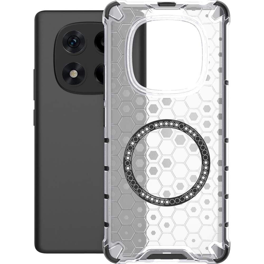 Husa MagSafe pentru Xiaomi Redmi Note 14 Pro+ 5G, Techsuit, HoneyComb Shield, Alba