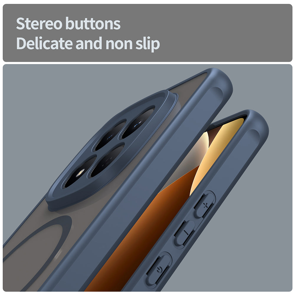 Husa MagSafe pentru Xiaomi Redmi Note 15 Pro 4G, Techsuit, HaloFrost II, Bleumarin