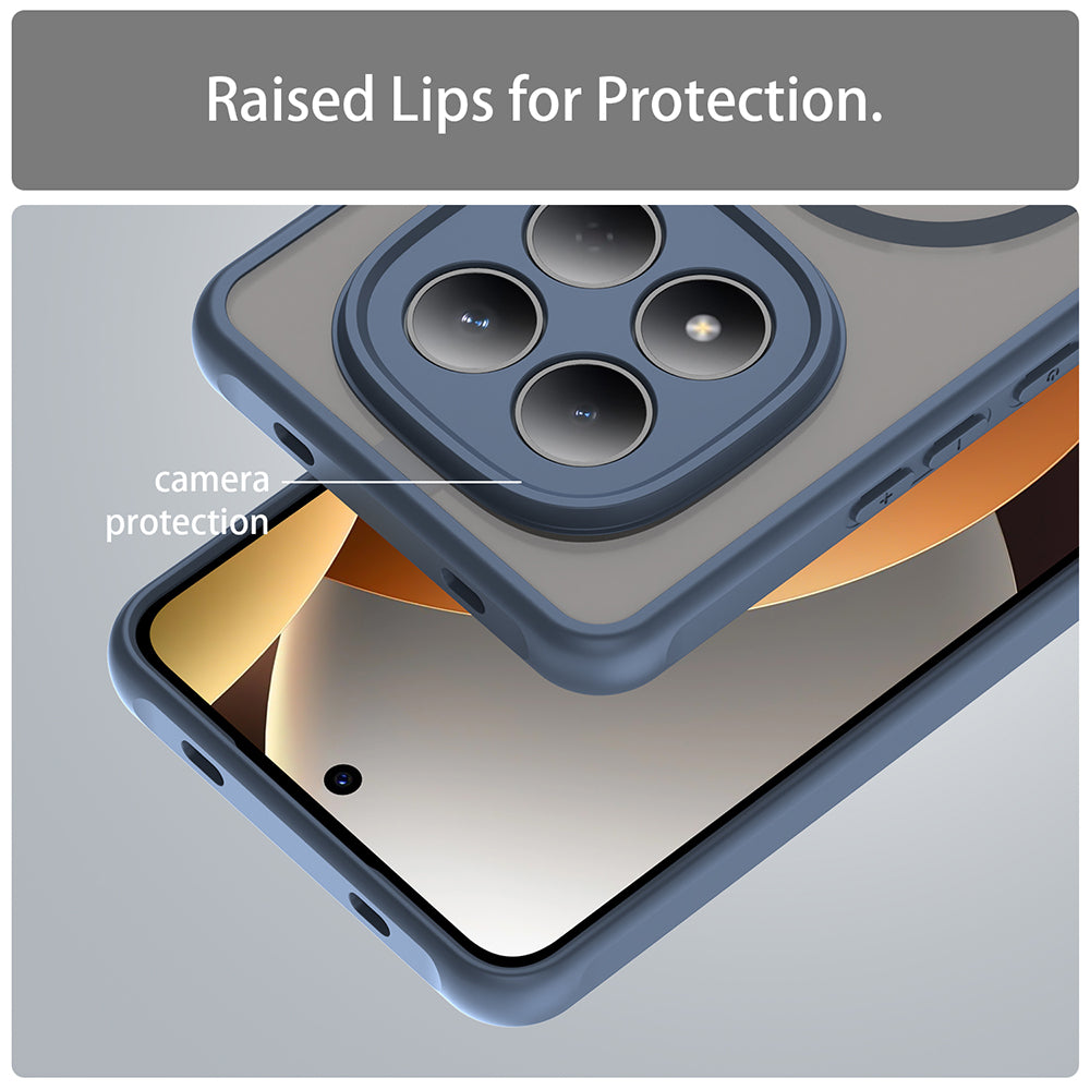 Husa MagSafe pentru Xiaomi Redmi Note 15 Pro 4G, Techsuit, HaloFrost II, Bleumarin