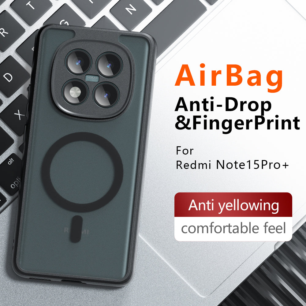 Husa MagSafe pentru Xiaomi Redmi Note 15 Pro 4G, Techsuit, PureFrost, Neagra Satinata