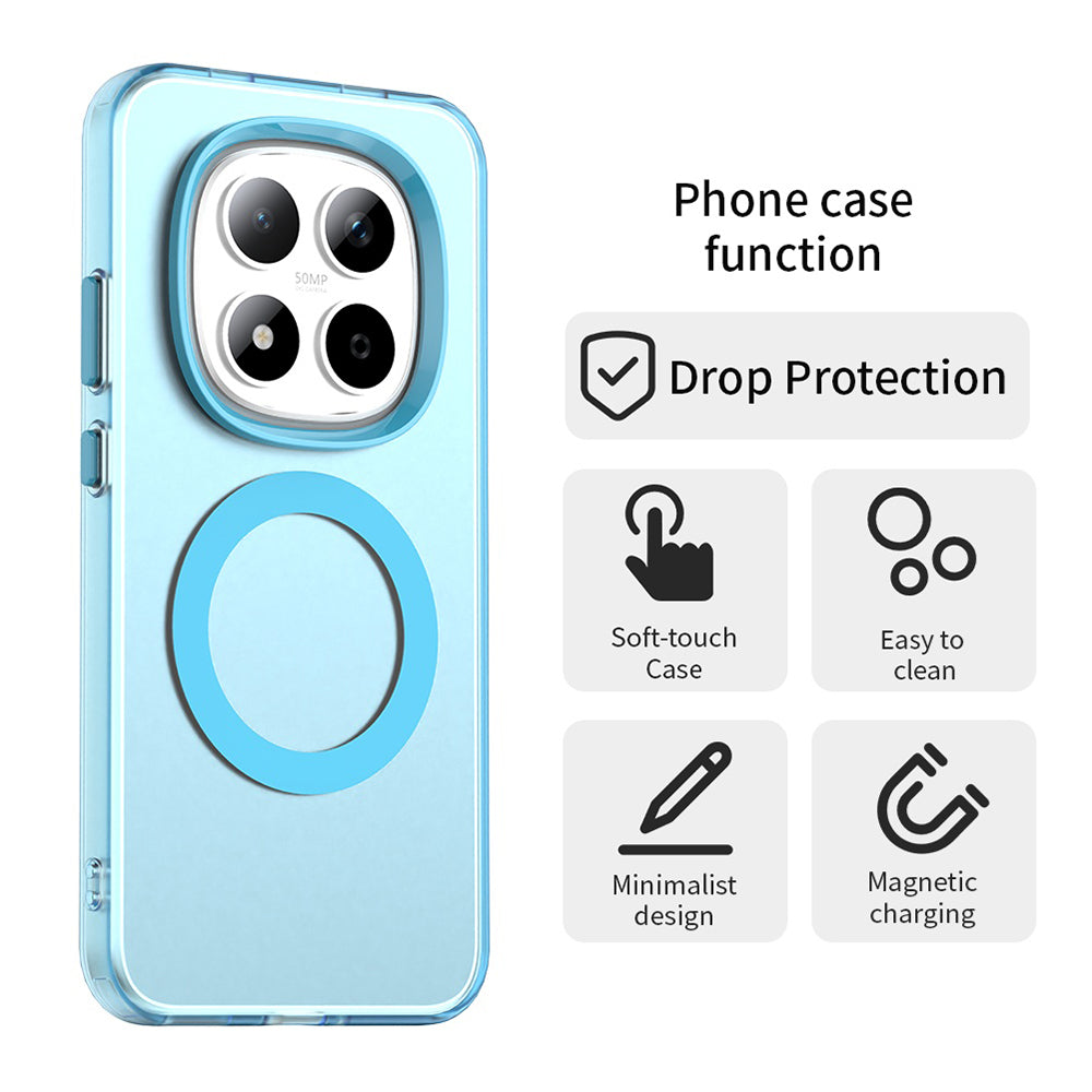 Husa MagSafe pentru Xiaomi Redmi Note 15 Pro 5G, Techsuit, CandyCase, Albastra
