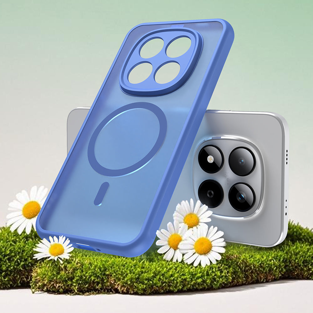 Husa MagSafe pentru Xiaomi Redmi Note 15 Pro 5G, Techsuit, HaloFrost II, Albastra