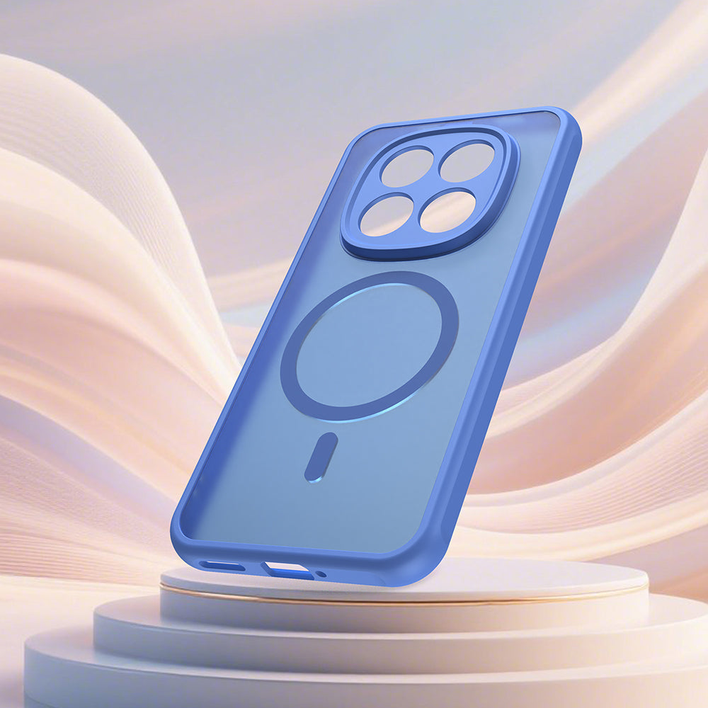 Husa MagSafe pentru Xiaomi Redmi Note 15 Pro 5G, Techsuit, HaloFrost II, Albastra