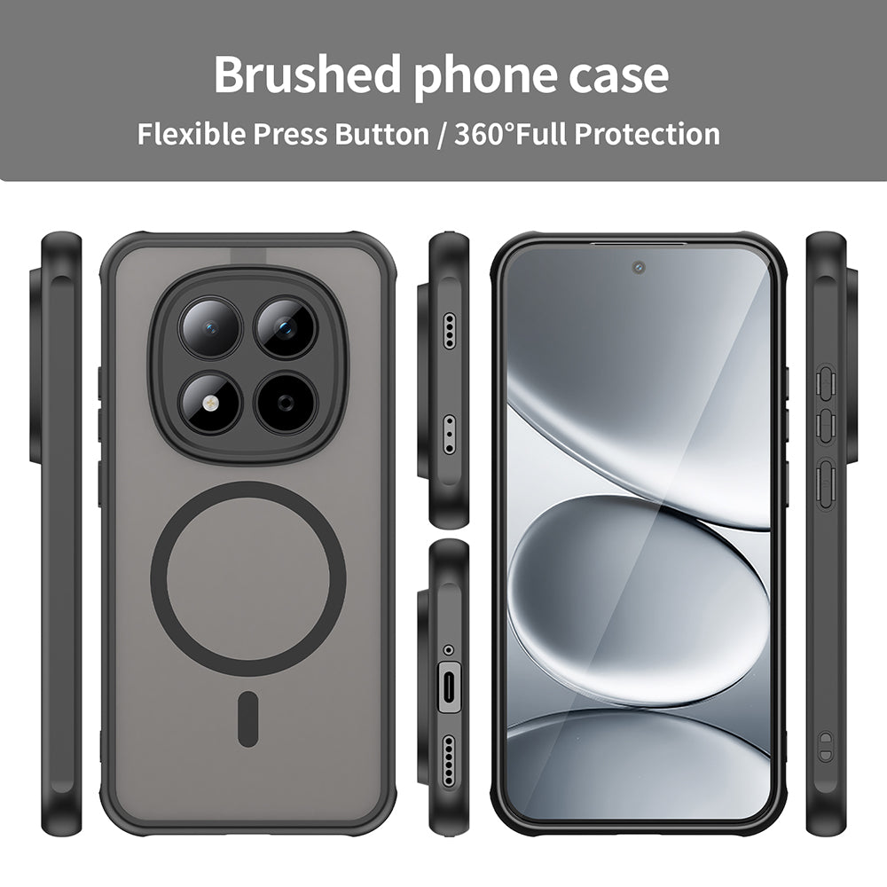 Husa MagSafe pentru Xiaomi Redmi Note 15 Pro 5G, Techsuit, HaloFrost II, Neagra