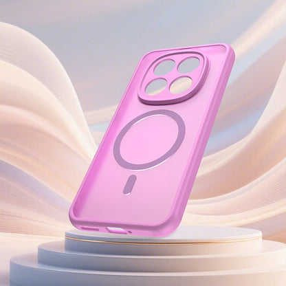 Husa MagSafe pentru Xiaomi Redmi Note 15 Pro 5G, Techsuit, HaloFrost II, Roz