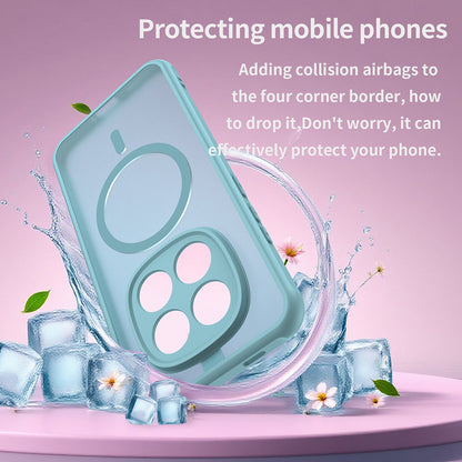 Husa MagSafe pentru Xiaomi Redmi Note 15 Pro 5G, Techsuit, HaloFrost II, Verde Deschis