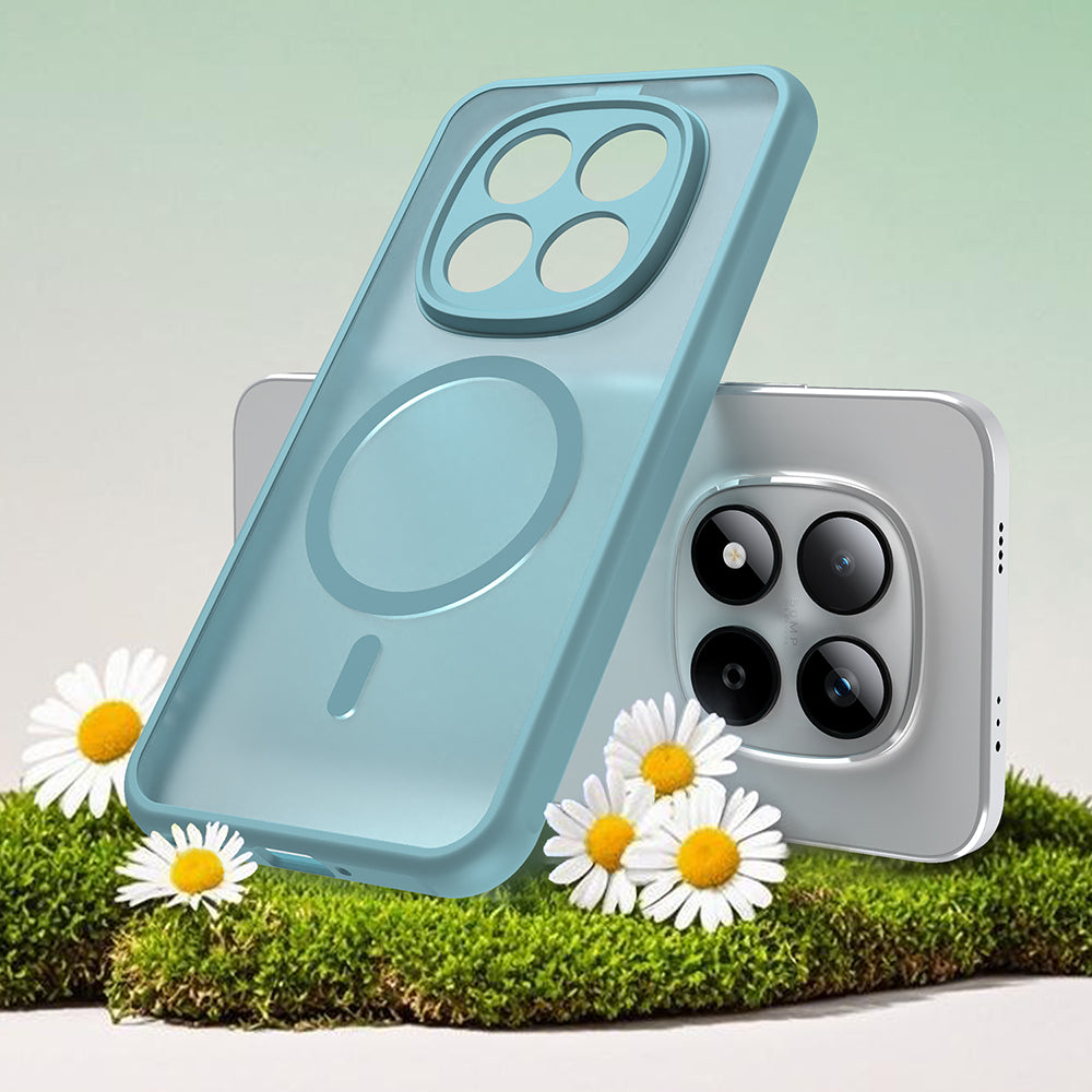 Husa MagSafe pentru Xiaomi Redmi Note 15 Pro 5G, Techsuit, HaloFrost II, Verde Deschis