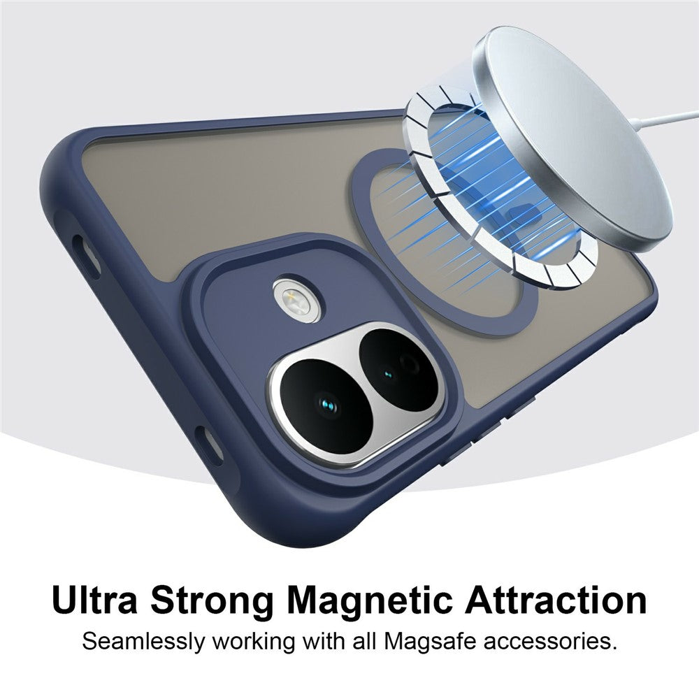 Husa MagSafe pentru Xiaomi Redmi Note 17 4G / Note 17 5G, Techsuit, HaloFrost II, Bleumarin