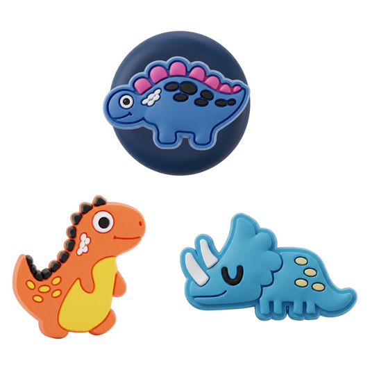 Husa OEM Dinosaur pentru Apple AirTag, Set 3 bucati, Multicolor