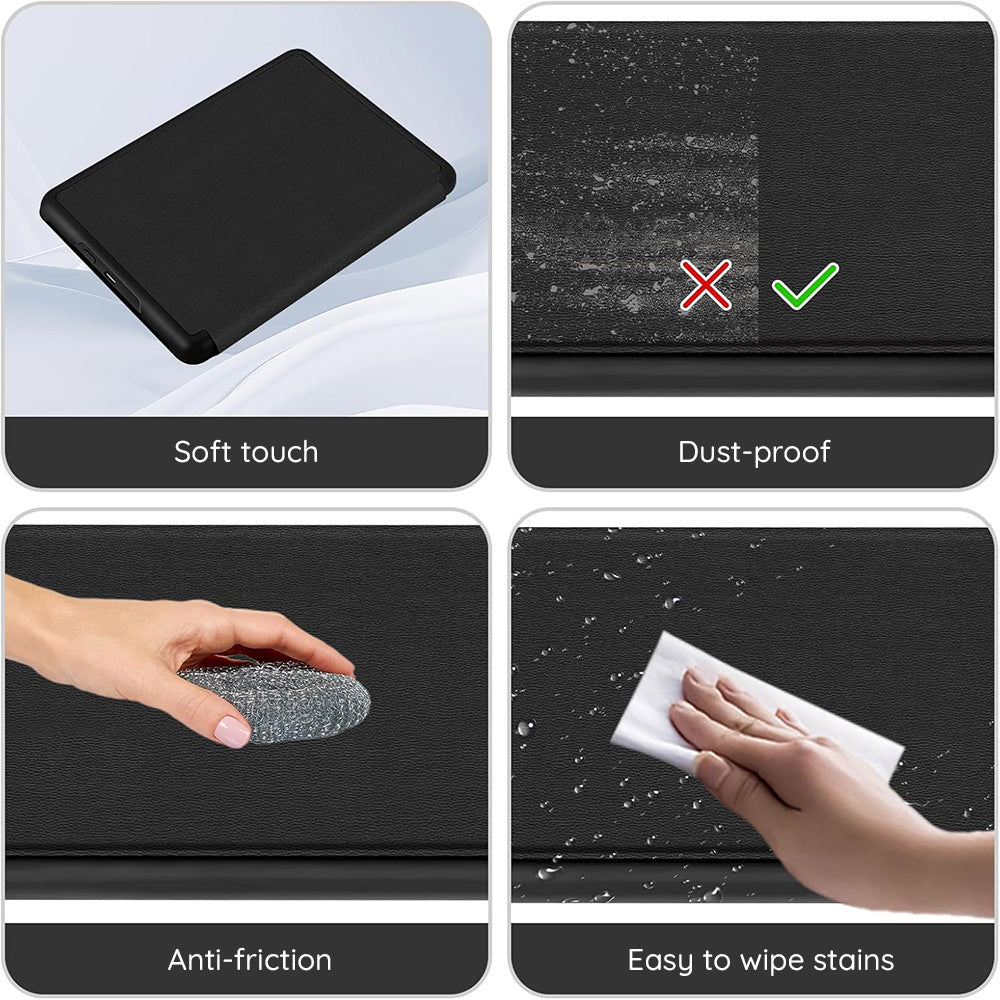 Husa pentru Amazon Kindle Paperwhite 5inch, Techsuit, SmartCover, Neagra