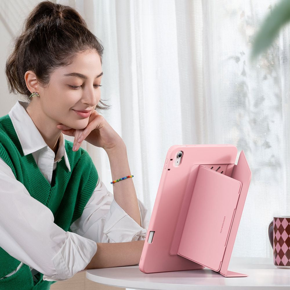 Husa pentru Apple iPad (2025) / (2022), ESR, Flip Hybrid, Roz