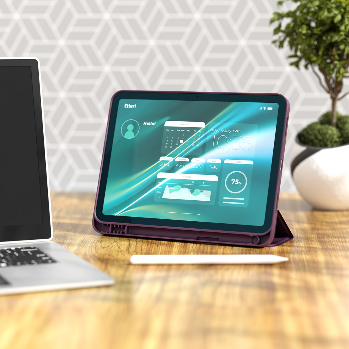 Husa pentru Apple iPad (2026) / (2025) / (2022), Etteri, Visinie