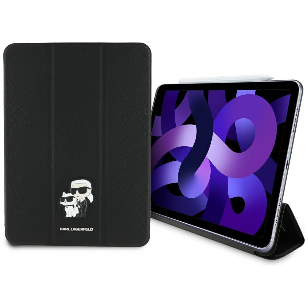 Husa pentru Apple iPad Air 11 (2025) / Air 11 (2024), Karl Lagerfeld, Saffiano Karl & Choupette, Neagra