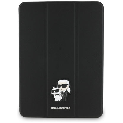 Husa pentru Apple iPad Air 11 (2025) / Air 11 (2024), Karl Lagerfeld, Saffiano Karl & Choupette, Neagra