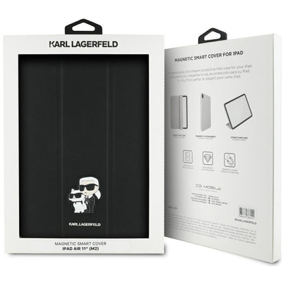 Husa pentru Apple iPad Air 11 (2025) / Air 11 (2024), Karl Lagerfeld, Saffiano Karl & Choupette, Neagra