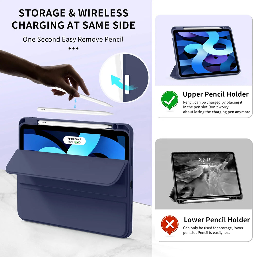Husa pentru Apple iPad Air 11 (2026) / iPad Air 11 (2025) / Air 11 (2024), Techsuit, Flex Trifold, Mov