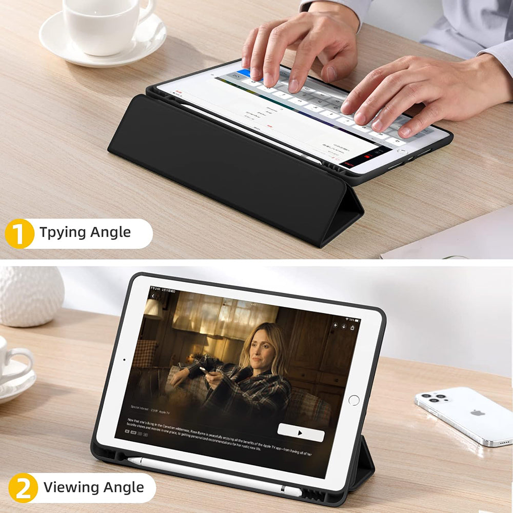 Husa pentru Apple iPad Air (2019) / Pro 10.5 (2017), Techsuit, Flex Trifold, Neagra