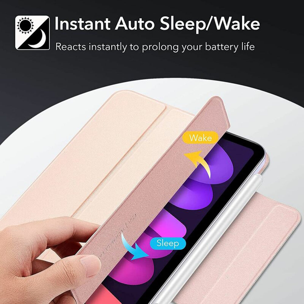 Husa pentru Apple iPad mini (2024) / mini (2021), ESR, Rebound, Roz Aurie