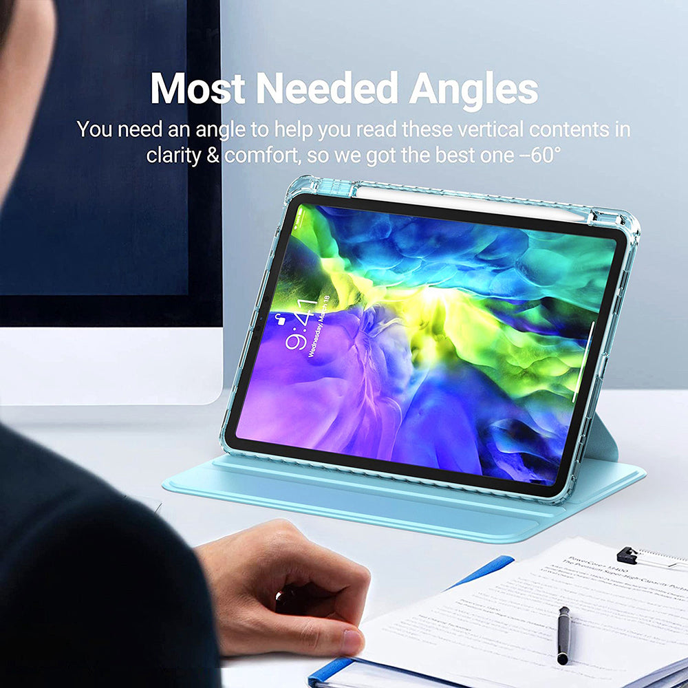 Husa pentru Apple iPad Pro 11 (2024), Techsuit, Crystal Vision, Bleu