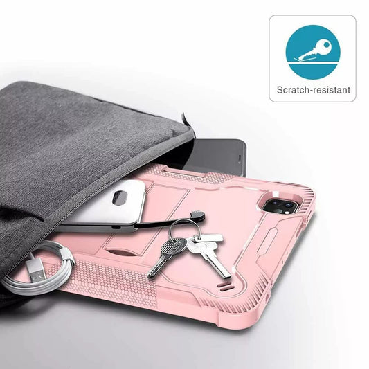 Husa pentru Apple iPad Pro 11 (2024), Techsuit, Rugged TabShell, Roz
