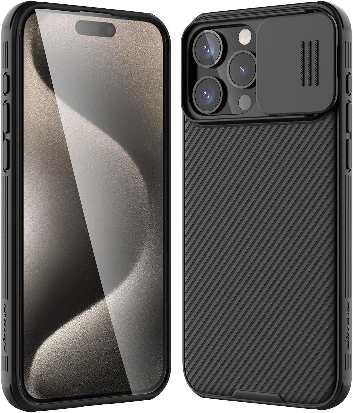 Husa pentru Apple iPhone 16 Pro, Nillkin, CamShield Pro, Neagra