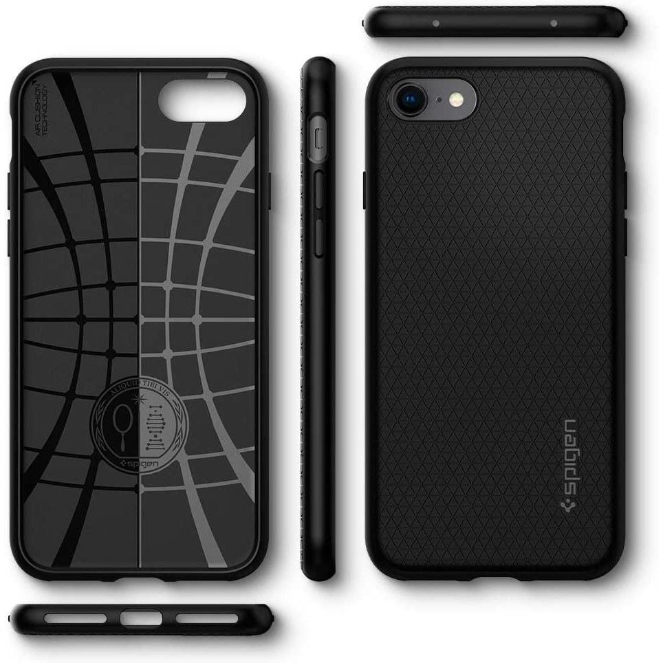 Husa pentru Apple iPhone SE (2022) / SE (2020) / 8 / 7, Spigen, Liquid Air, Neagra 042CS20511