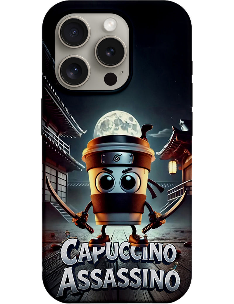 Husa pentru Apple iPhone 14 Pro, Perfect Case, Italian Brainrot Capuccino Assassino, Multicolor