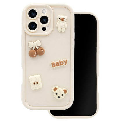 Husa pentru Apple iPhone 11, OEM, Ultra Trendy 3D Bear, Bej